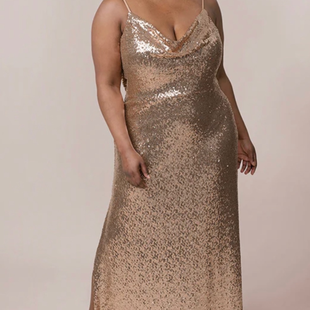 Revelry Matte Rose Gold Dress